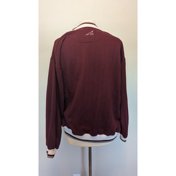 Vintage Pro Celebrity Maroon V-Neck Pullover Casual Sweater XL Preppy - Picture 3 of 3